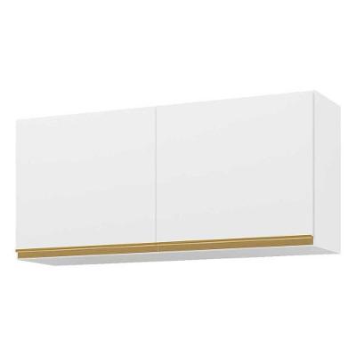 Armário De Cozinha Aéreo 120cm 2 Portas Veneza Multimóveis V3682 Branco/dourado Branco/dourado