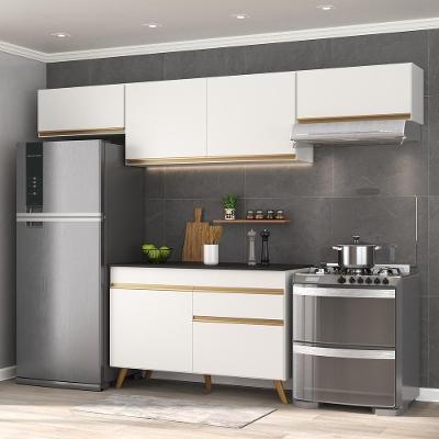 Cozinha Compacta 4 peças Armário e Balcão Multimóveis Branca