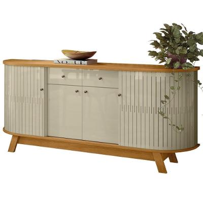 Buffet Aparador 4 Portas 183 Cm Monaco Cumaru Opala Madetec 
