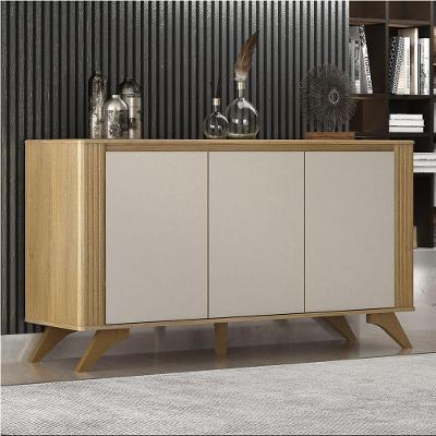 Buffet 3 Portas 2 Prateleira Pampulha Valdemoveis Cinamomo/off White