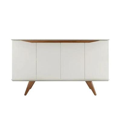 Buffet Aparador 4 Portas Olive Off White E Natural