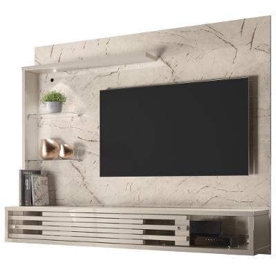 Painel Suspenso Tv 50 Polegadas 2 Portas 160 Cm Select Madetec Calacata Off White
