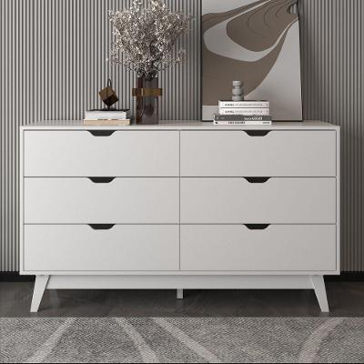 Cômoda De 136cm Com 6 Gavetas E Pé Cônico Branco