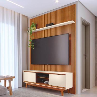 Kit Noah Painel Com Prateleira E Rack Com Painel Cinamomo/off-white