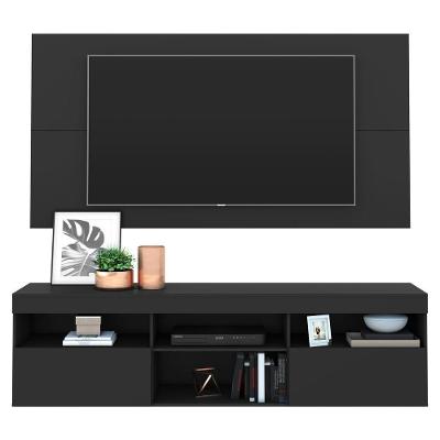 Rack Com Painel Tv 65" Flórida Multimóveis V3059 Preto Preto