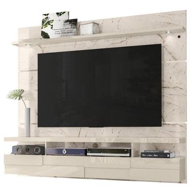 Painel Suspenso Tv 60 Polegada 1 Porta 182 Cm Lana Madetec Calacata Off White