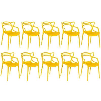 Kit 10 Cadeiras Allegra - Amarelo