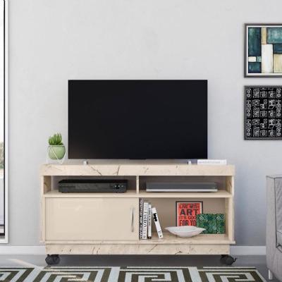 Rack Theo Com Porta Deslizante Calacata/off-white
