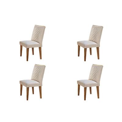 Conjunto 4 Cadeiras Para Sala De Jantar Milena Imbuia