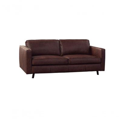 Sofá De Couro Guarujá 4 Lugares Soft Tabaco - Mempra Design