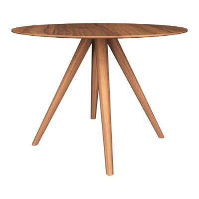 Mesa De Jantar 4 Lugares Redonda 107cm 100%mdf Grécia R02 Nogueira - Mpozenato