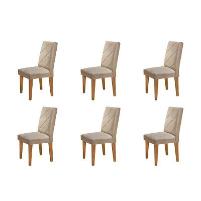 Conjunto 6 Cadeiras Olímpia Imbuia 07