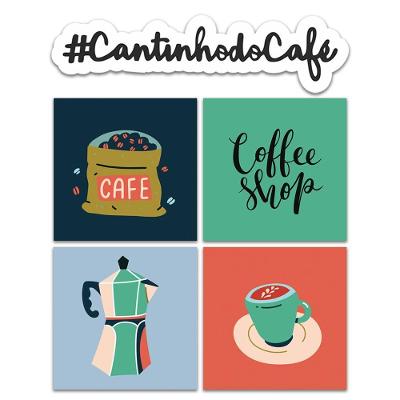 Kit 5 Placas Decorativas Cantinho Do Café Cozinha