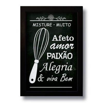 Quadro Decorativo Frase Misture Muito Amor 33x43 Cm
