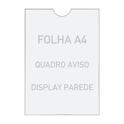 Quadro De Aviso A4 Display De Parede Acrílico Ps Cristal