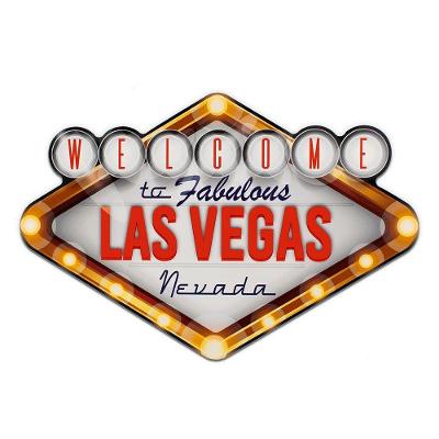 Placa Decorativa Recorte Las Vegas Cidades 35x23 Cm