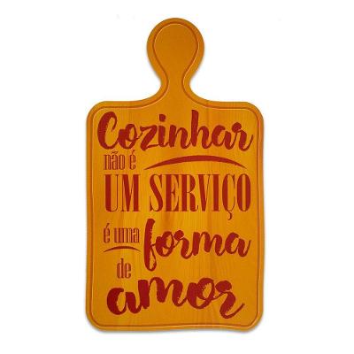 Placa Decorativa Frase Restaurante Cozinha Recorte 35x22 Cm