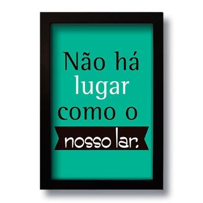 Quadro Decorativo Frase Nosso Lar Para Sala Quarto 33x43 Cm
