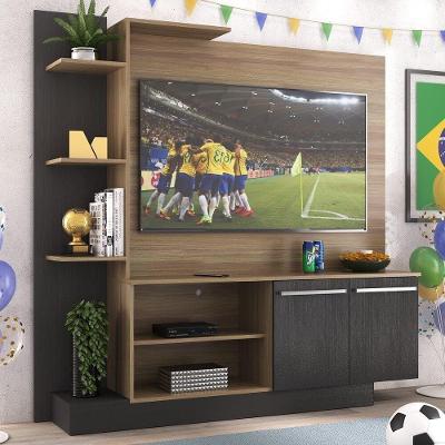 Estante Com Painel Tv 55" E 2 Portas França Multimóveis Br2473 Duna/Preto