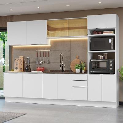 Armário De Cozinha Completa 310cm Stella Madesa 03 Branco