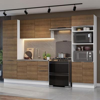 Armário De Cozinha Completa 330cm Stella Madesa 02 Branco/rustic