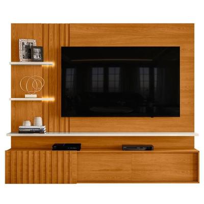 Painel Suspenso Tv 65 Pol 3p 200 Cm Atena Madetec Cinamomo Off White