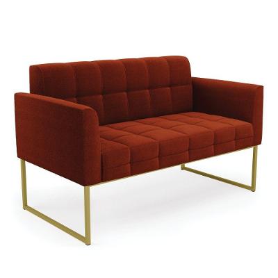 Namoradeira E Poltrona Industrial Dourado Elisa Bouclê D03 - D?rossi Cor Terra