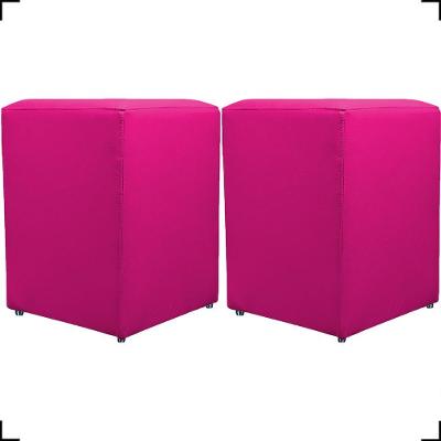 Kit 2 Puff Dado Decorativo Para Sala Recepção Penteadeira Material Sintético Cores