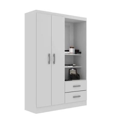 Guarda Roupa Capelinha Infantil 2 Portas 2 Gavetas Premium Branco