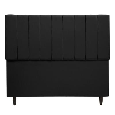Cabeceira Cama Box Maju 1,40 Casal Veludo Linha Premium Preto