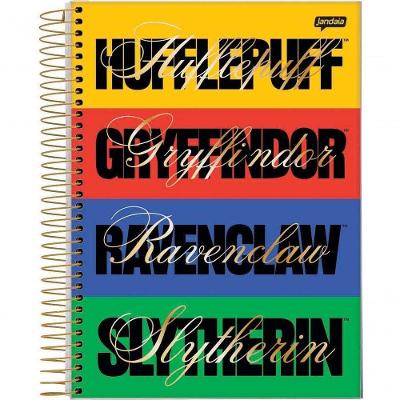Caderno Espiral Capa Dura Colegial Harry Potter 1 Matéria 80 Folhas Jandaia Estampa 4
