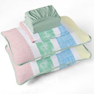 Jogo De Cama Tecebem Casal Malha 100% Algodão Estampado Mila 4 Pçs Premium Verde