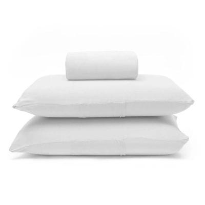 Jogo De Cama Buettner King Malha 100% Algodao Basic Liso 3 Peças Branco