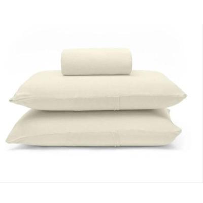 Jogo De Cama Buettner Casal Malha 100% Algodão Basic Liso 3 Peças Pérola