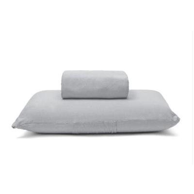 Jogo De Cama Buettner Solteiro Malha 100% Algodão Basic Liso 2 Peças Prata