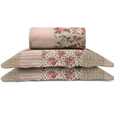 Cobre Leito Buettner Queen Microfibra Renove Estampado Solace 3 Peças Bege