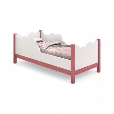 Cama Juvenil Em Nuvem Cristal Branca E Rosa