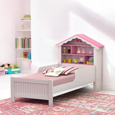 Cama Solteiro Casinha Princesa Branca E Rosa Com Colchão