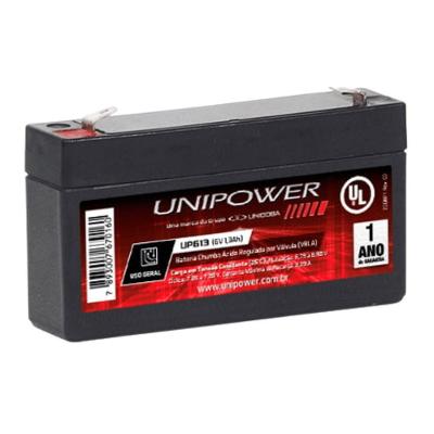 Bateria Unipower 6v 1.3 Up613 Nao Automotiva