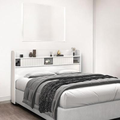 Cabeceira Com Prateleiras Dubai Casal Branca
