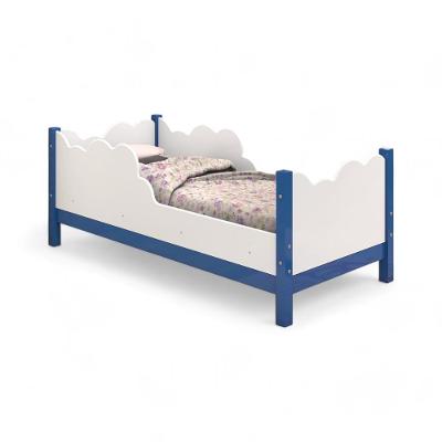 Cama Juvenil Em Nuvem Cristal Branca E Azul