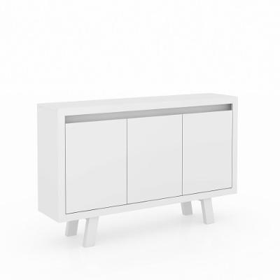 Balcão Escritório Com 3 Portas Multimóveis Vcr25028 Branco Branco