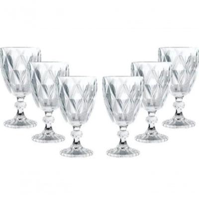 Jogo De 6 Taças 325ml Em Vidro Cristal Luxx Ellegance Transparente