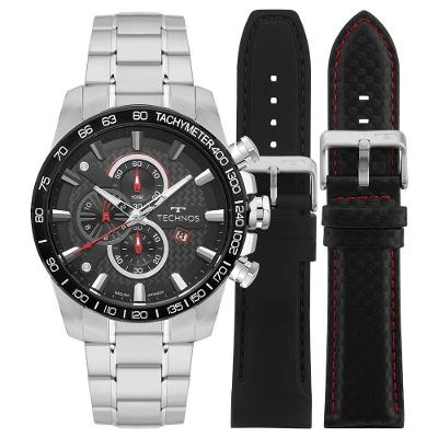 Relógio Technos Masculino Carbon Prata - Os1abs/t1p