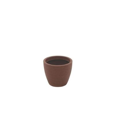 Vaso Asteca Em Polietileno Marrom Com Prato 24 Cm - Tramontina