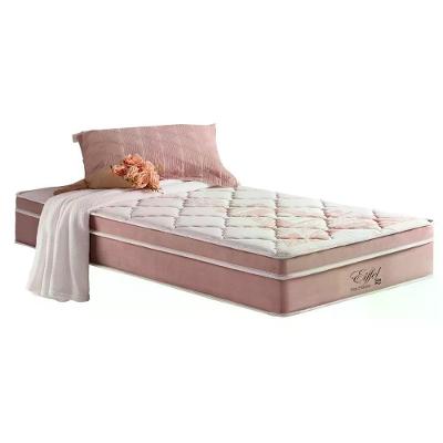 Colchão Solteiro De Molas Ensacadas Pillow Top Anjos Eiffel Rosa 88x188x26cm