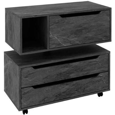 Kit Balcão E Gabinete De Banheiro Karina Mármore Lunar