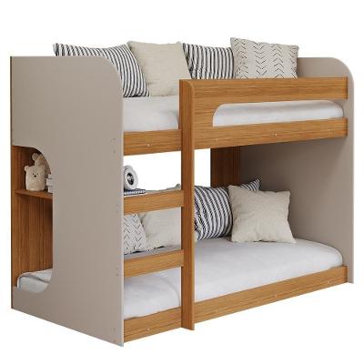 Beliche Montessoriana Ema Nature/off White Com Proteção E Colchões Supreme D33 - Permóbili Baby Nature/off White