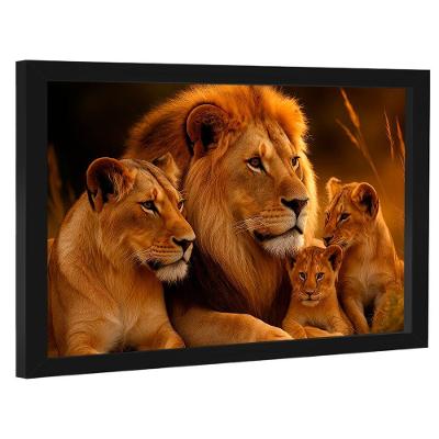 Quadro Decorativo Família Celestial De Leões