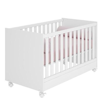 Berço Mini Cama Doce Sonho Branco Com Rodízios - Qmovi Branco